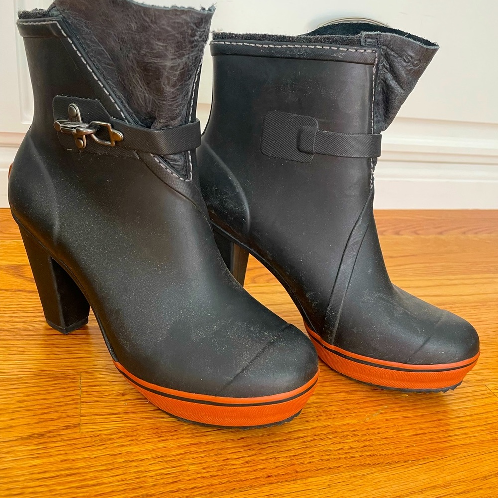 Sorel Medina Rubber Rain Snow Ankle Pump Boots